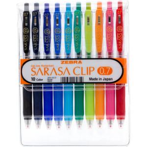 Zebra Sarasa Clip retractable gel pens