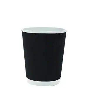 Black Paper Cup 12oz, 2-ply Disposable (1,000 cups)